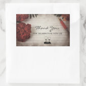 Floral Design Bedankt voor het vieren met ons Rechthoekige Sticker (Tas)