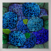 Floral Design, Blue Hydrangea Print (Voorkant)