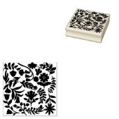 Floral design boho block print rubberstempel (Gestempeld)