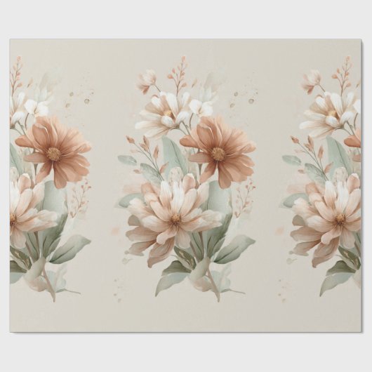 floral design cadeaupapier (Vlak)