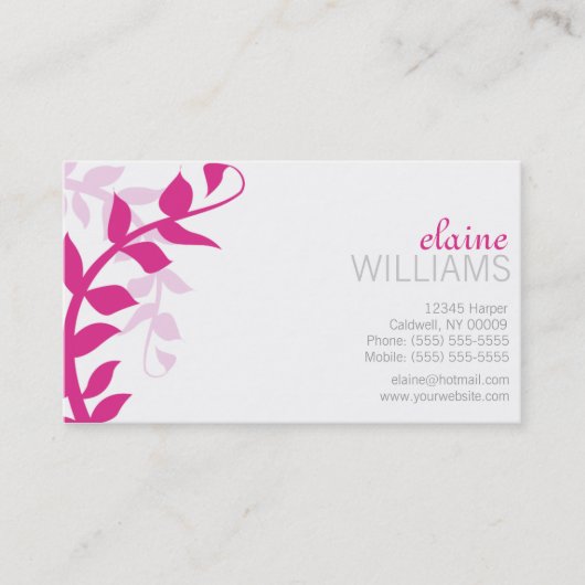 Floral Design Calling Cards Contactkaartje (Voorkant)