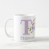 Floral Design Coffee Mok met de naam Theresa (Links)