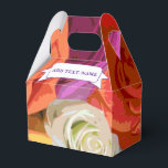 Floral Design Custom Name Bedankdoosjes<br><div class="desc">Kleurrijk bloemontwerp. Aangepaste gunstvakken. Tekst bewerken om aan te passen. Feestdecoratie idee.</div>