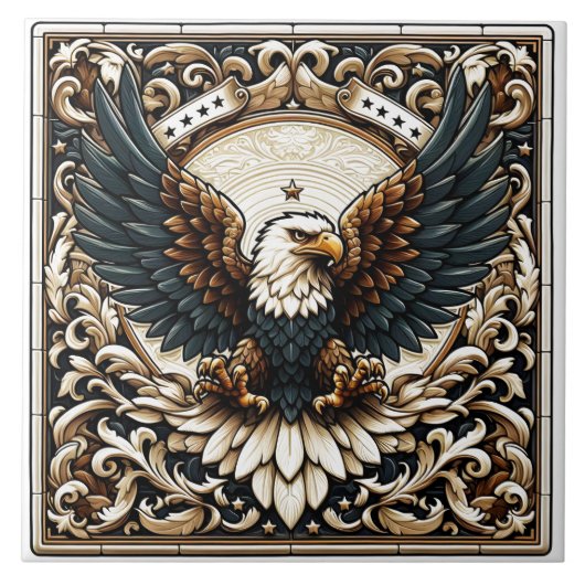 Floral Design Eagle Tegel Tegeltje (Voorkant)