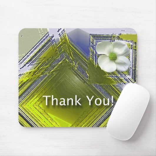 Floral design erkenning werknemer muismat (Met muis)