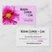 Floral Design Florist Dahlia roze Visitekaartje (Voorkant / Achterkant)
