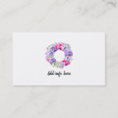 Floral Design Flower WreatVisitekaartje Visitekaartje (Achterkant)