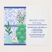 Floral Design Folded Visitekaartje (Binnenkant ongevouwen)