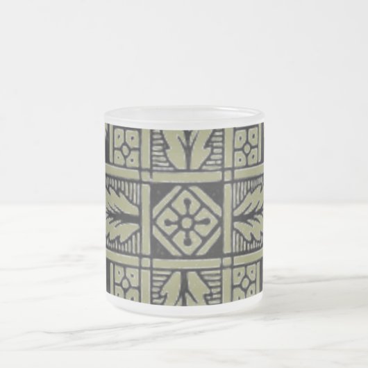 Floral Design Frosted Mok (Center)