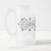 Floral Design Frosted Mok (Links)