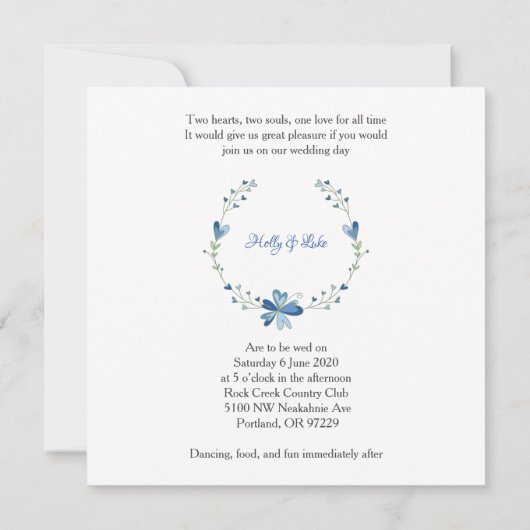 Floral Design in Blue for a Spring Outdoor Event (Achterkant)