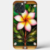Floral Design in het Gouden Lijst Case-Mate iPhone Case (Achterkant)