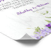 Floral Design in Paarse onplugged Wedding Poster (Hoek)