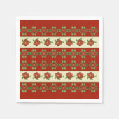 Floral design in roestvrij Oranje papier Servet (Voorkant)