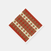 Floral design in roestvrij Oranje papier Servet (Hoek)