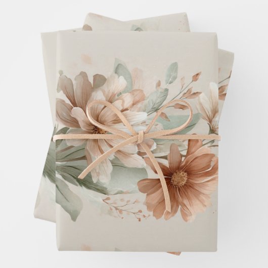 floral design inpakpapier vel (In situ)