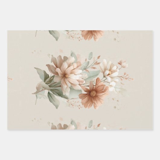 floral design inpakpapier vel (Voorkant)