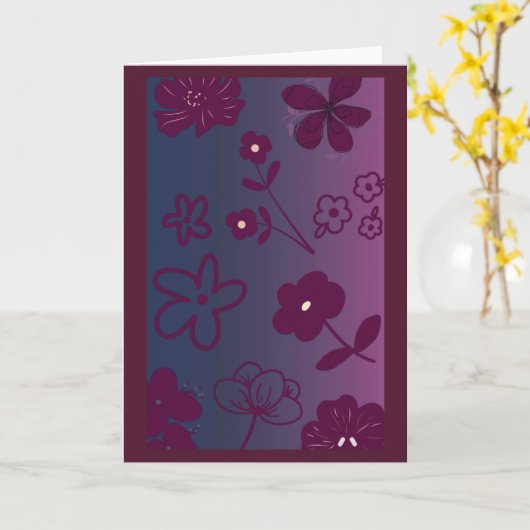 Floral Design  Kaart (Gele Bloem)