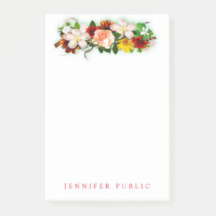Floral Design Kleurrijk Waterverf Bloemenboeket Post-it® Notes