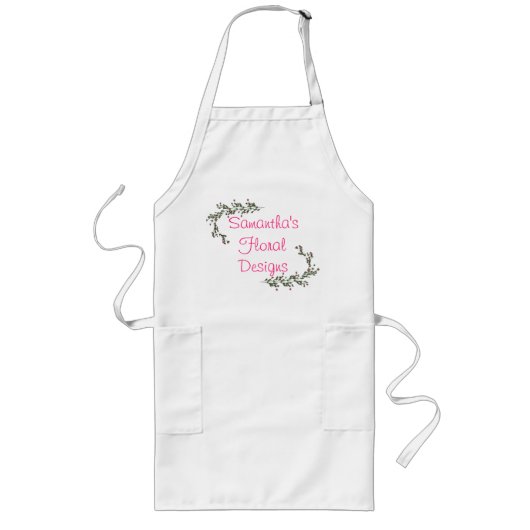 "____ Floral Design" Lang Schort (Voorkant)