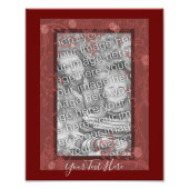 Floral Design Lijst Sjabloon Foto Afdruk (Voorkant)