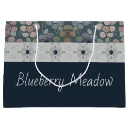 Floral design met blauw groot cadeauzakje