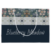 Floral design met blauw groot cadeauzakje (Achterkant)