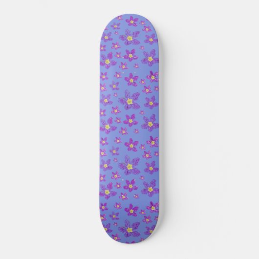 Floral design op skateboard (Voorkant)