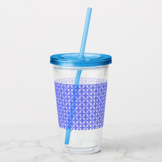 Floral Design Pattern Acryl Drinkbeker (Achterkant)