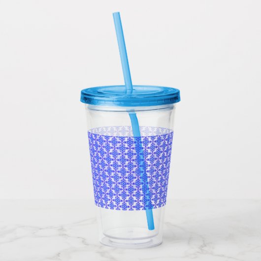 Floral Design Pattern Acryl Drinkbeker (Links)