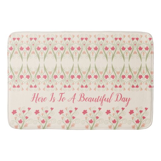 Floral Design Pattern Badmat (Voorkant)