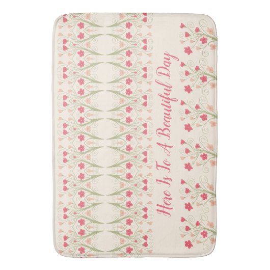 Floral Design Pattern Badmat (Voorkant Verticaal)