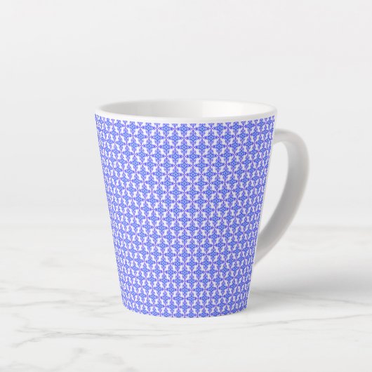 Floral Design Pattern Latte Mok (Rechterhoek)