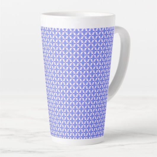 Floral Design Pattern Latte Mok (Rechterhoek)