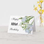 Floral Design Personalised 101st Birthday Card Kaart (Gele Bloem)