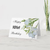 Floral Design Personalised 101st Birthday Card Kaart (Voorkant)