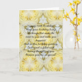 Floral Design Personalized 100th Birthday Kaart (Gele Bloem)