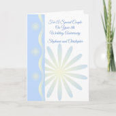 Floral Design Personalized 8th Wedding Jubileum Kaart (Voorkant)