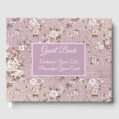  Floral Design Pink Mauve Personated Gastenboek (Voorkant)