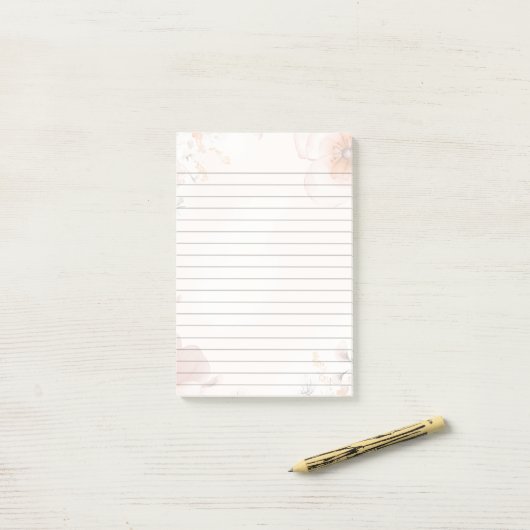 Floral design post-it® notes (Op bureau)