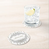 Floral design ronde kartonnen onderzetter (Insitu)