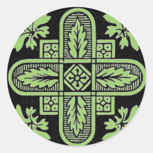 Floral design ronde sticker (Voorkant)