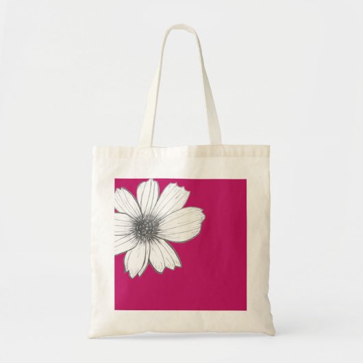 Floral design Roze Tote Bag (Voorkant)