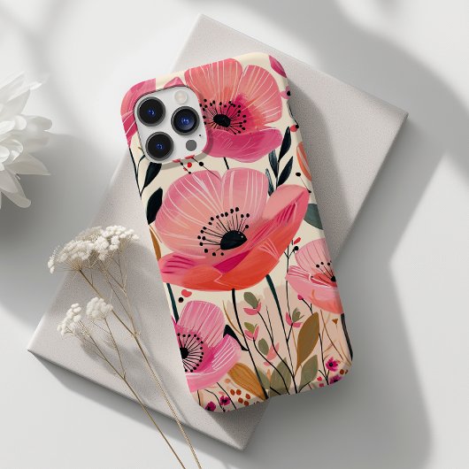 Floral Design Schattige en stijlvol roze bloem Case-Mate iPhone Case
