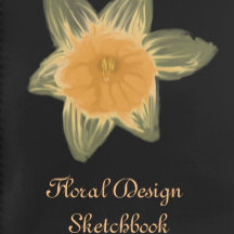 Floral Design Schetsboek Zwart met Daffodils