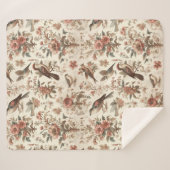 Floral design Sherpa Deken (Voorkant (horizontaal))