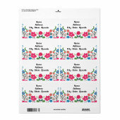 Floral Design Shipping Etiket