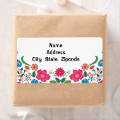Floral Design Shipping Etiket