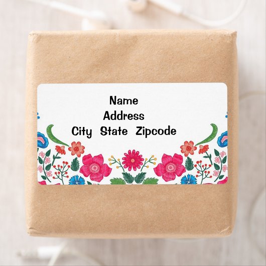 Floral Design Shipping Etiket