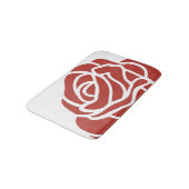 Floral Design Single Red Rose Badmat (Gekanteld)